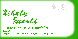 mihaly rudolf business card